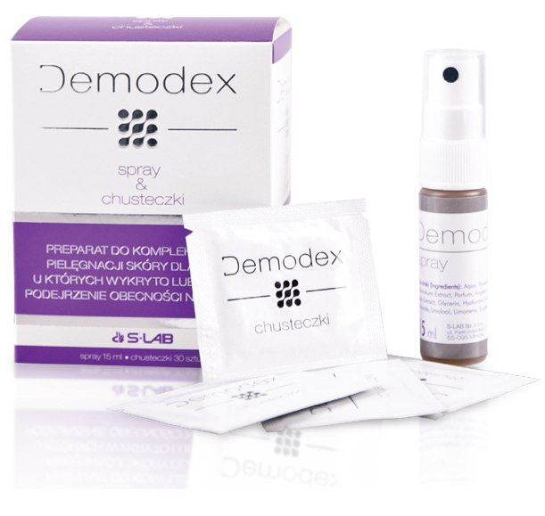 Demodex Spray 15ml + chusteczki 30szt. Demodex Spray 15ml + chusteczki 30szt.