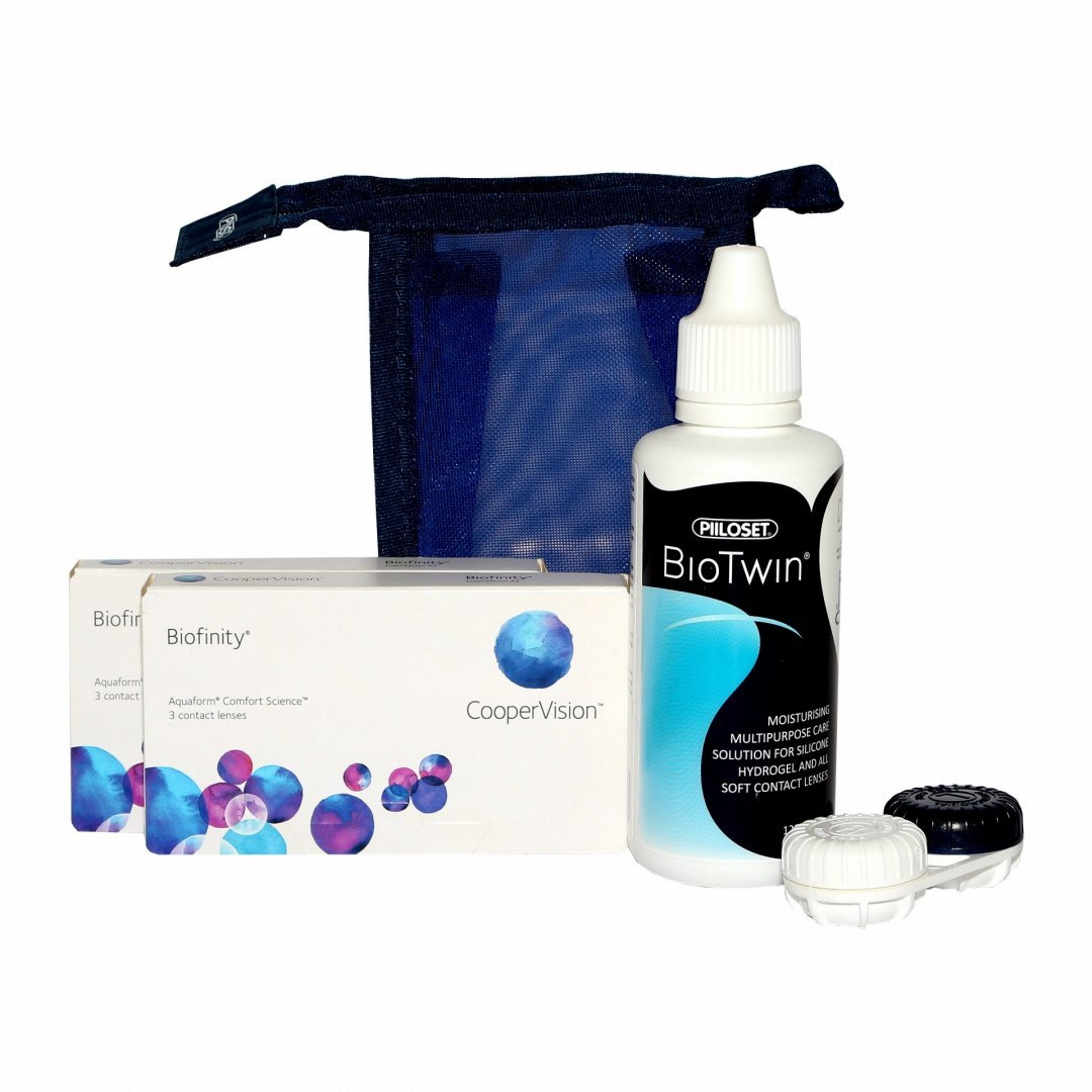 Zestaw podróżny 2x Biofinity + BioTwin + saszetka i pojemnik gratis Zestaw podróżny 2x Biofinity + BioTwin + saszetka i pojemnik gratis